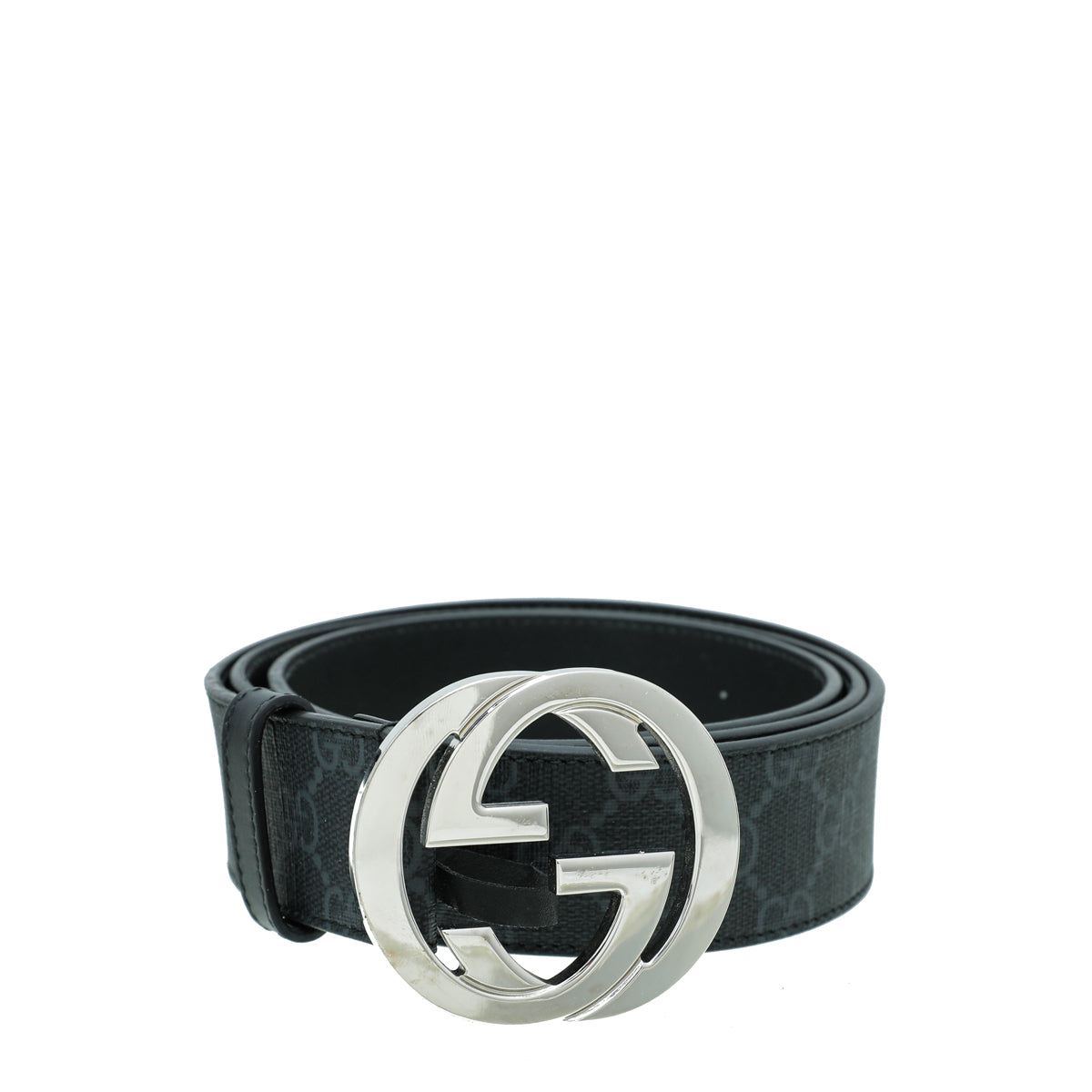Gucci Black GG Supreme Interlocking G Belt 40-Gucci-THE CLOSET