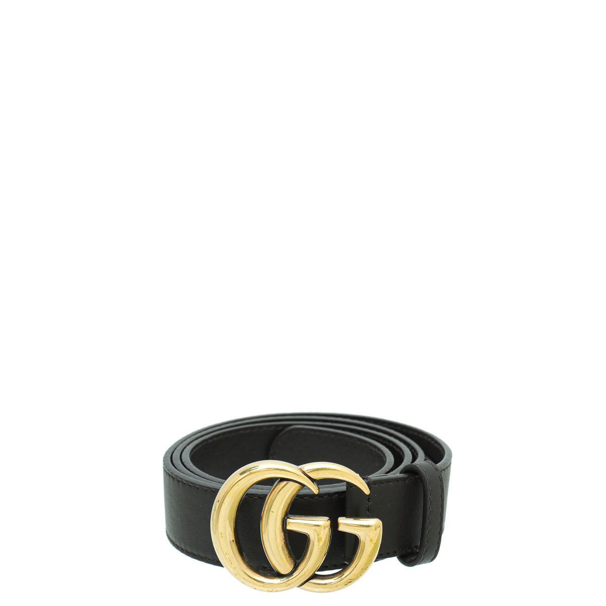 Gucci Chocolate Double G Buckle Belt 34