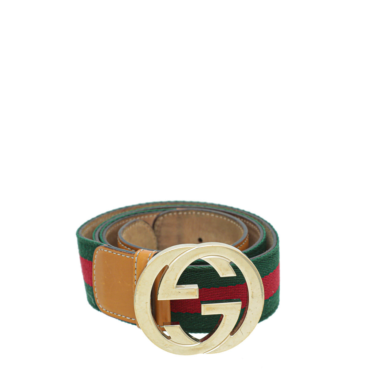 Gucci Tricolor Double G Web Belt 36-Gucci-THE CLOSET