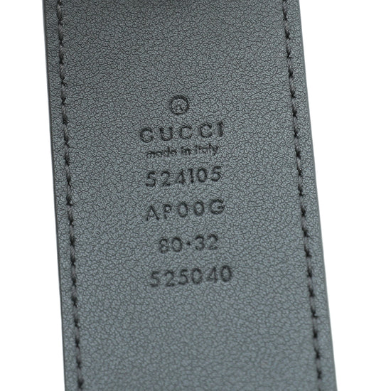 Gucci Black Double G Torchon 40mm Belt 32