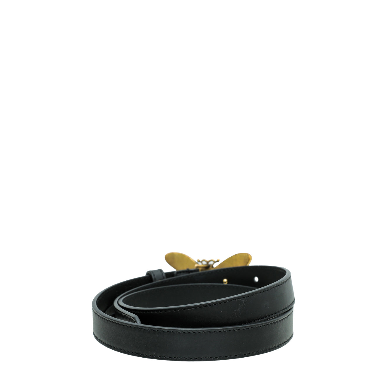 Gucci Black Queen Margaret Bee 20mm Belt 32-Gucci-THE CLOSET