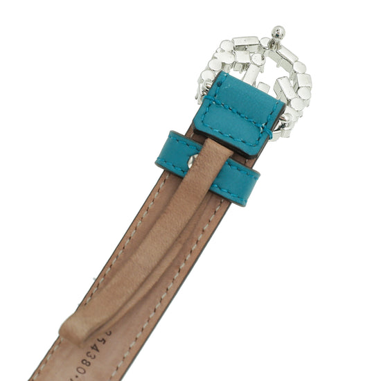 Gucci Turquoise Crystal Interlocking G Belt 28