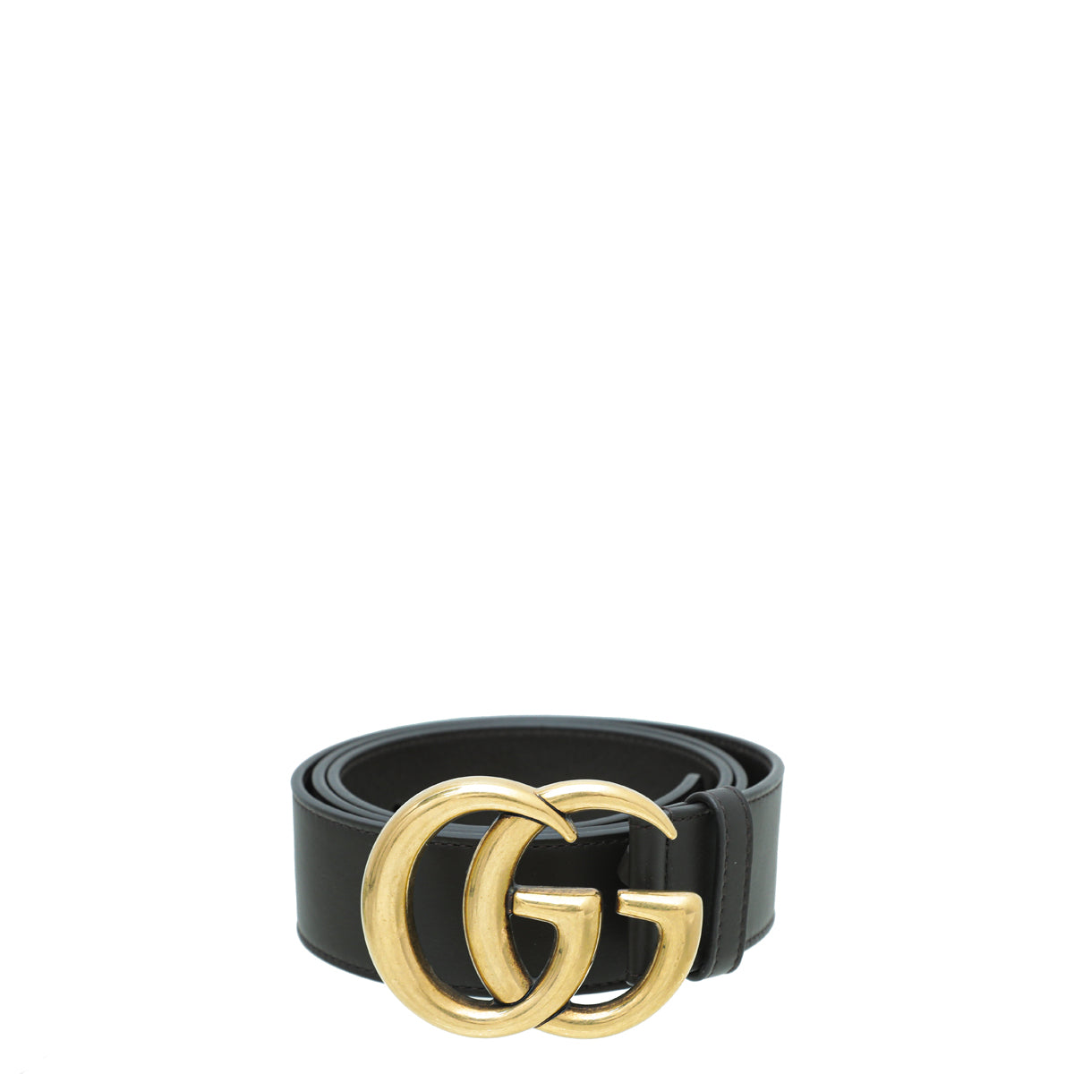 Gucci Dark Brown Double G Buckle Belt 38-Gucci-THE CLOSET