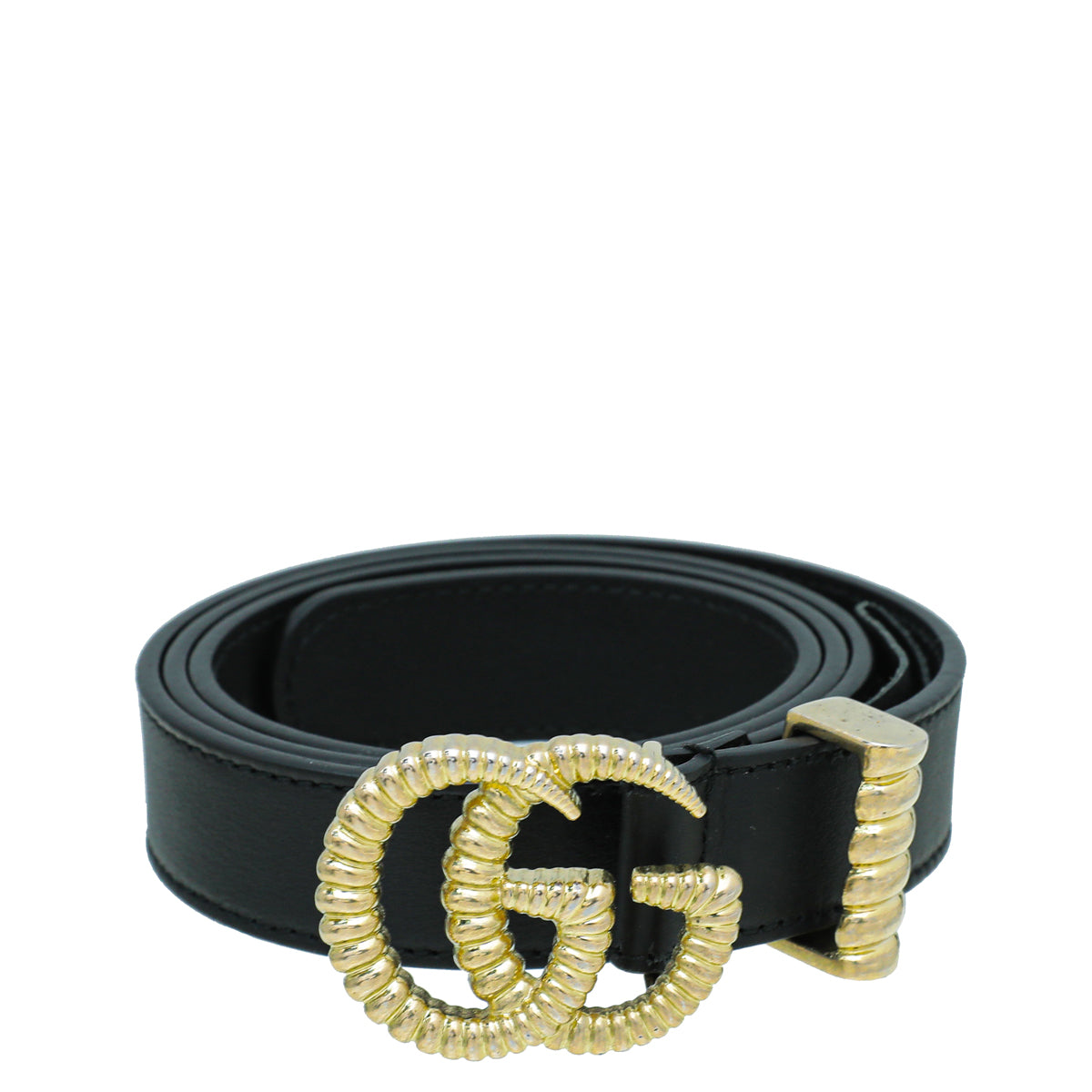 Gucci Black Torchon Double G Buckle Belt 34-Gucci-THE CLOSET