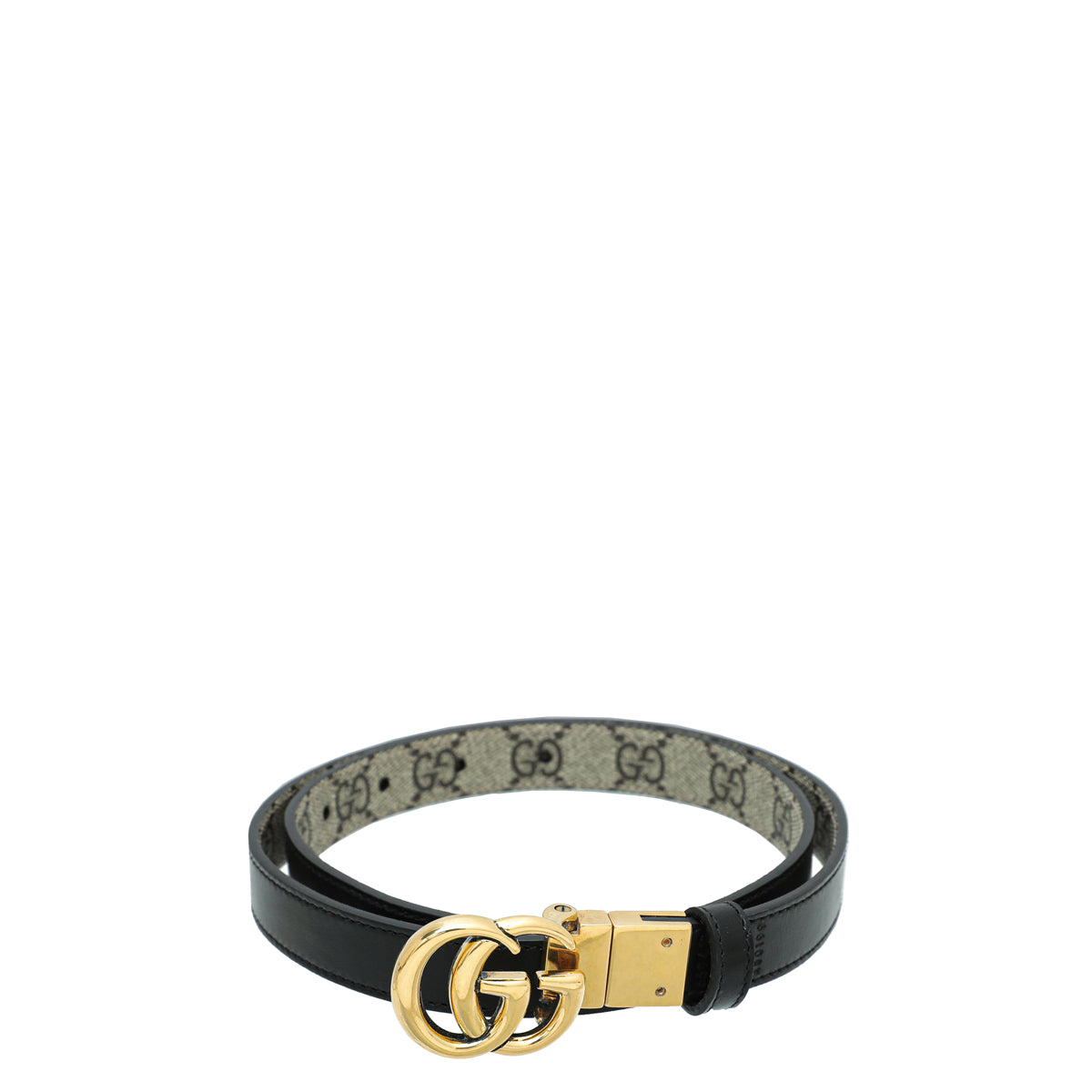 Gucci Biolor GG Supreme Reversible GG Marmont Belt 30-Gucci-THE CLOSET
