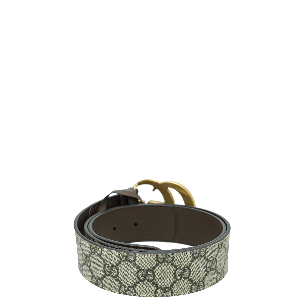 Gucci Bicolor GG Supreme Double G Buckle Belt 36-Gucci-THE CLOSET