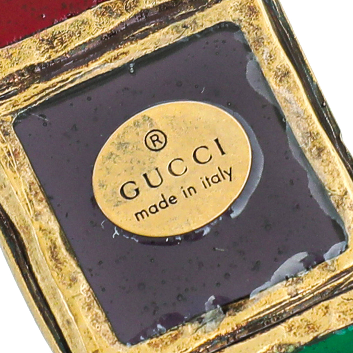 Gucci Multicolor Resin Gripoix Cross Large Pendant Necklace