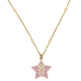 Gucci Pink Star-Teddy Pendant Necklace