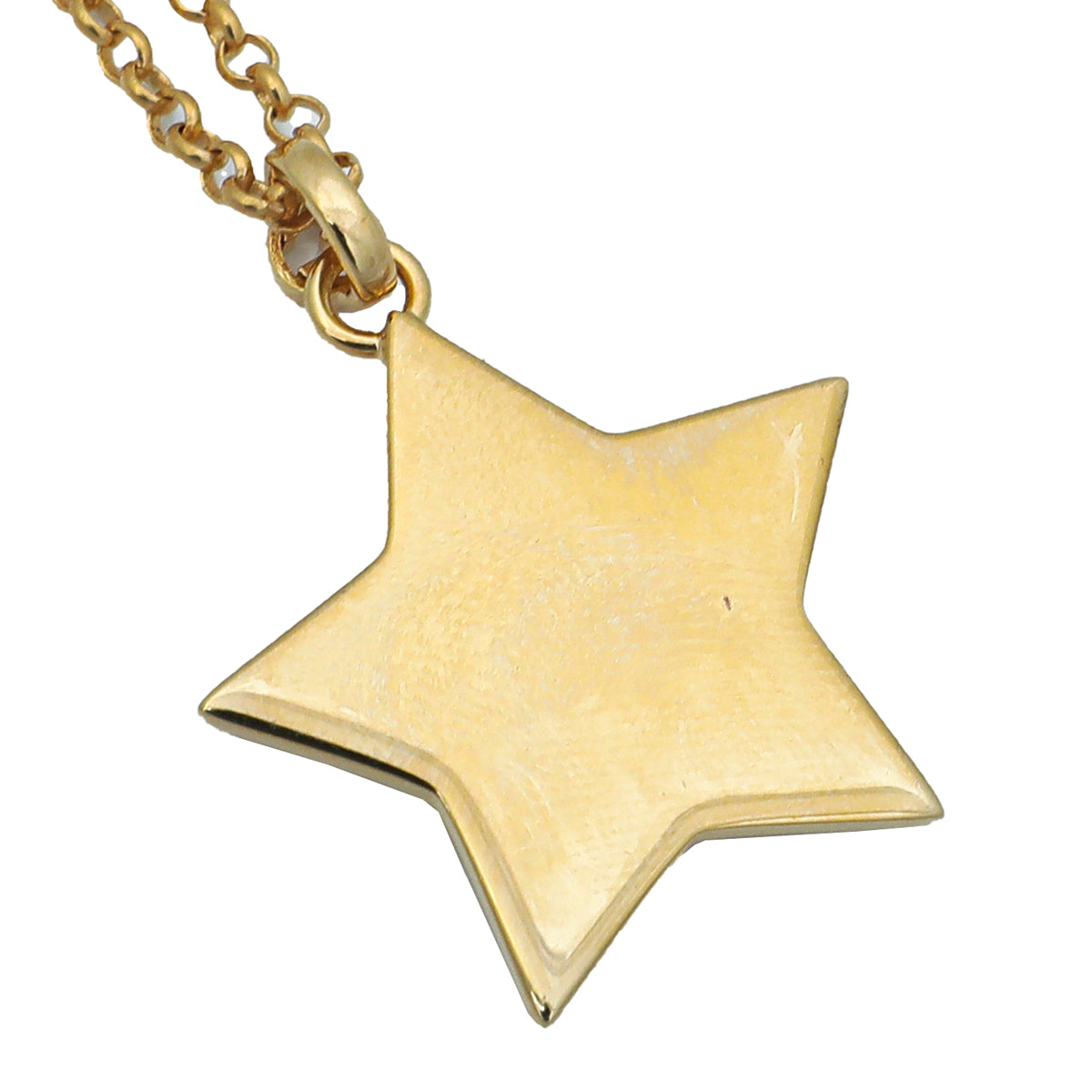 Gucci 18k Yellow Gold Icon Cut-out Star Pendant 16.5