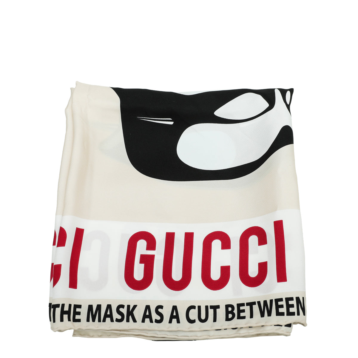 Gucci Multicolor The Mask as Cut Print Silk Scarf-Gucci-THE CLOSET