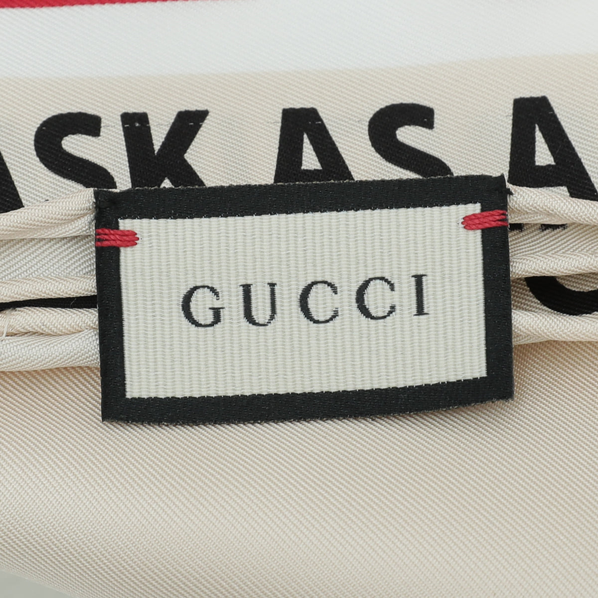 Gucci Multicolor The Mask as Cut Print Silk Scarf