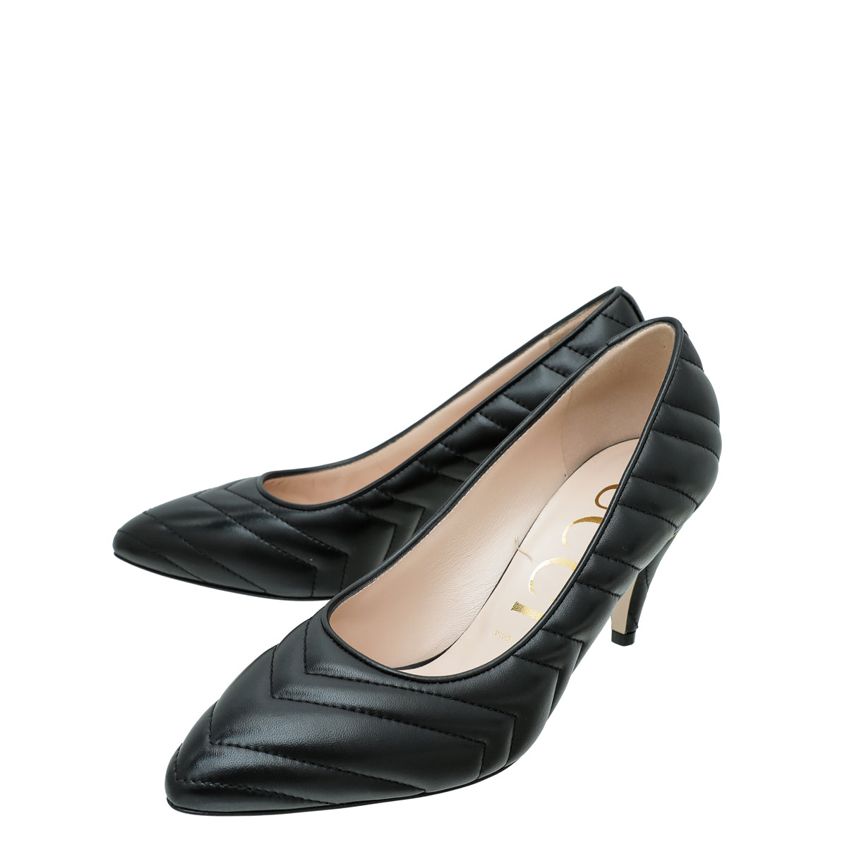 Gucci Black GG Matelasse Pump 38.5-Gucci-THE CLOSET