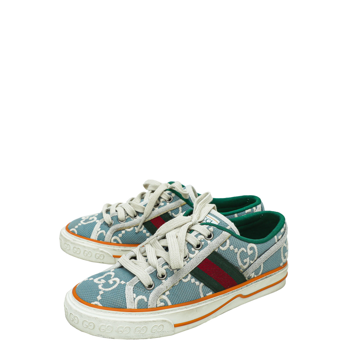 Gucci Bicolor GG Linen Fabric Tennis 1977 Sneaker 36.5-Gucci-THE CLOSET