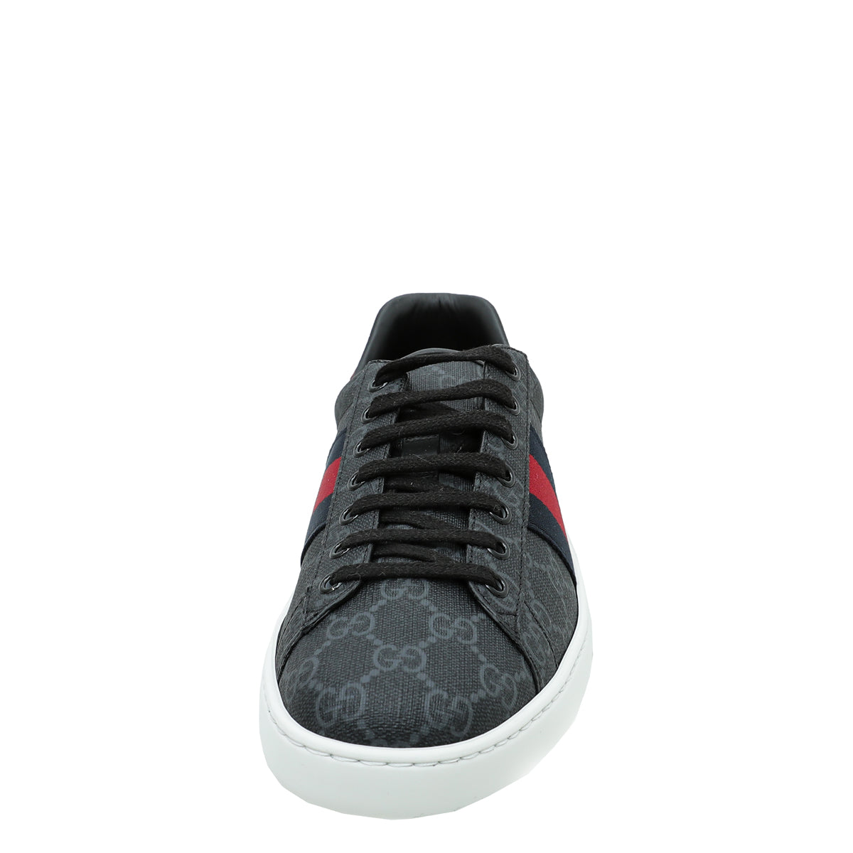 Gucci Black GG Supreme Ace Men Sneaker 8.5-Gucci-THE CLOSET