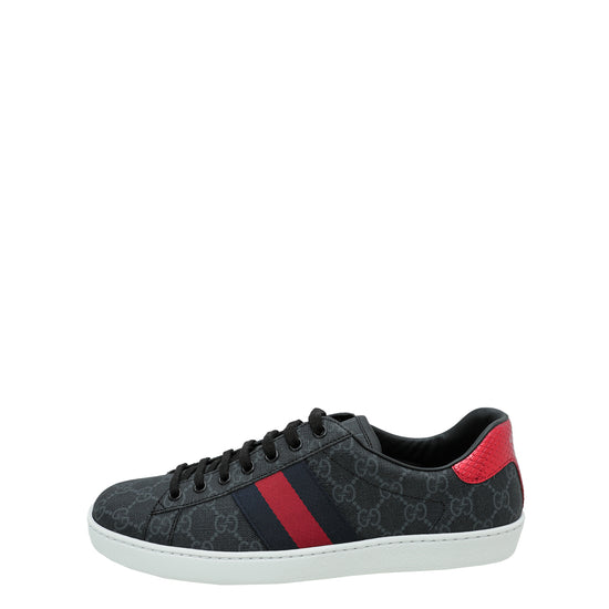 Load image into Gallery viewer, Gucci Black GG Supreme Ace Men Sneaker 8.5
