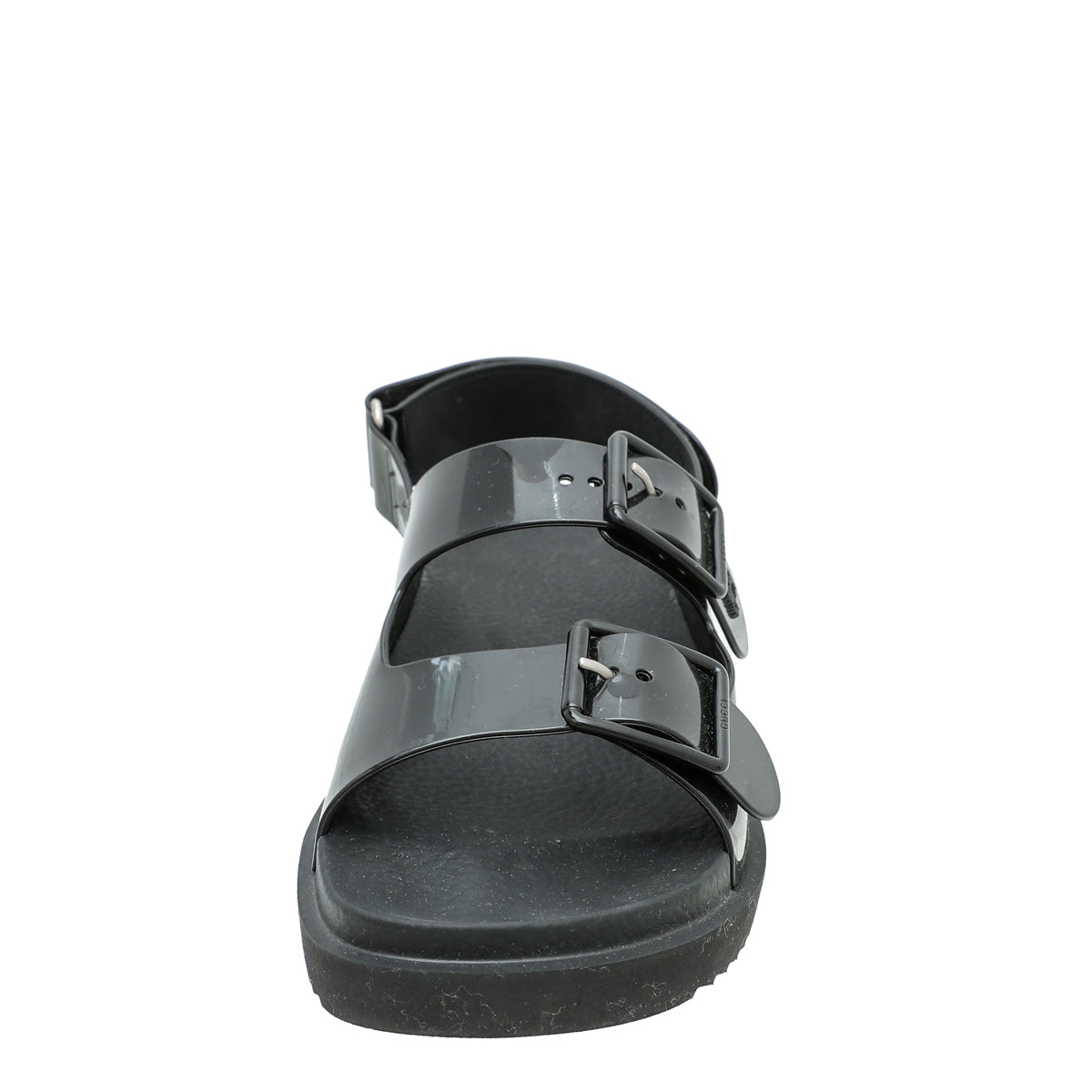 Gucci Black Mini Double G Rubber Sandal 38-Gucci-THE CLOSET