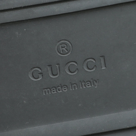 Gucci Black Mini Double G Rubber Sandal 38