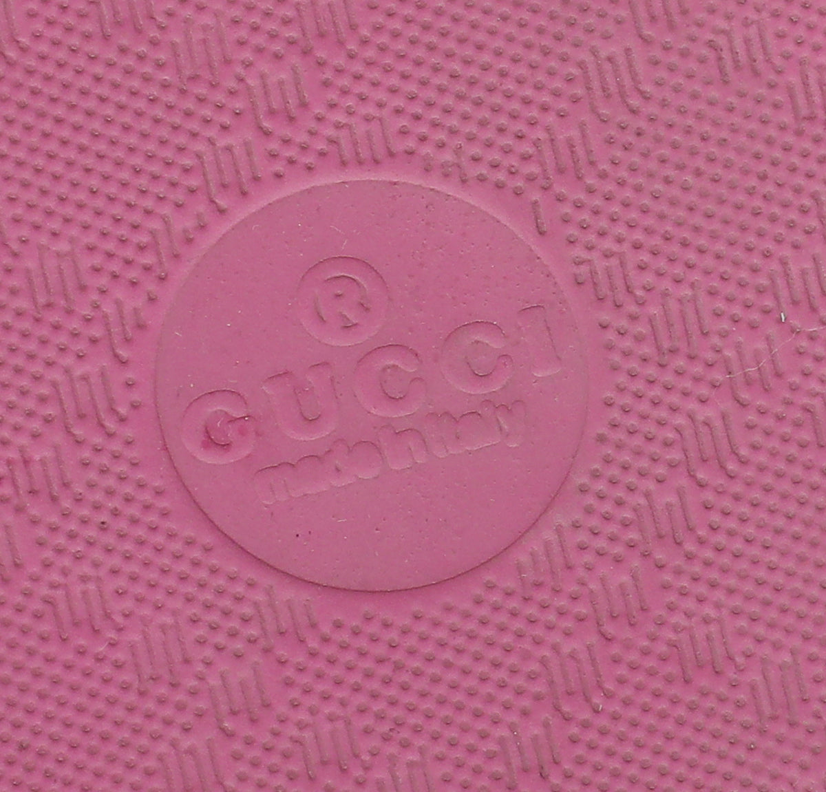 Gucci Pink Logo Rubber Slide Sandal 42