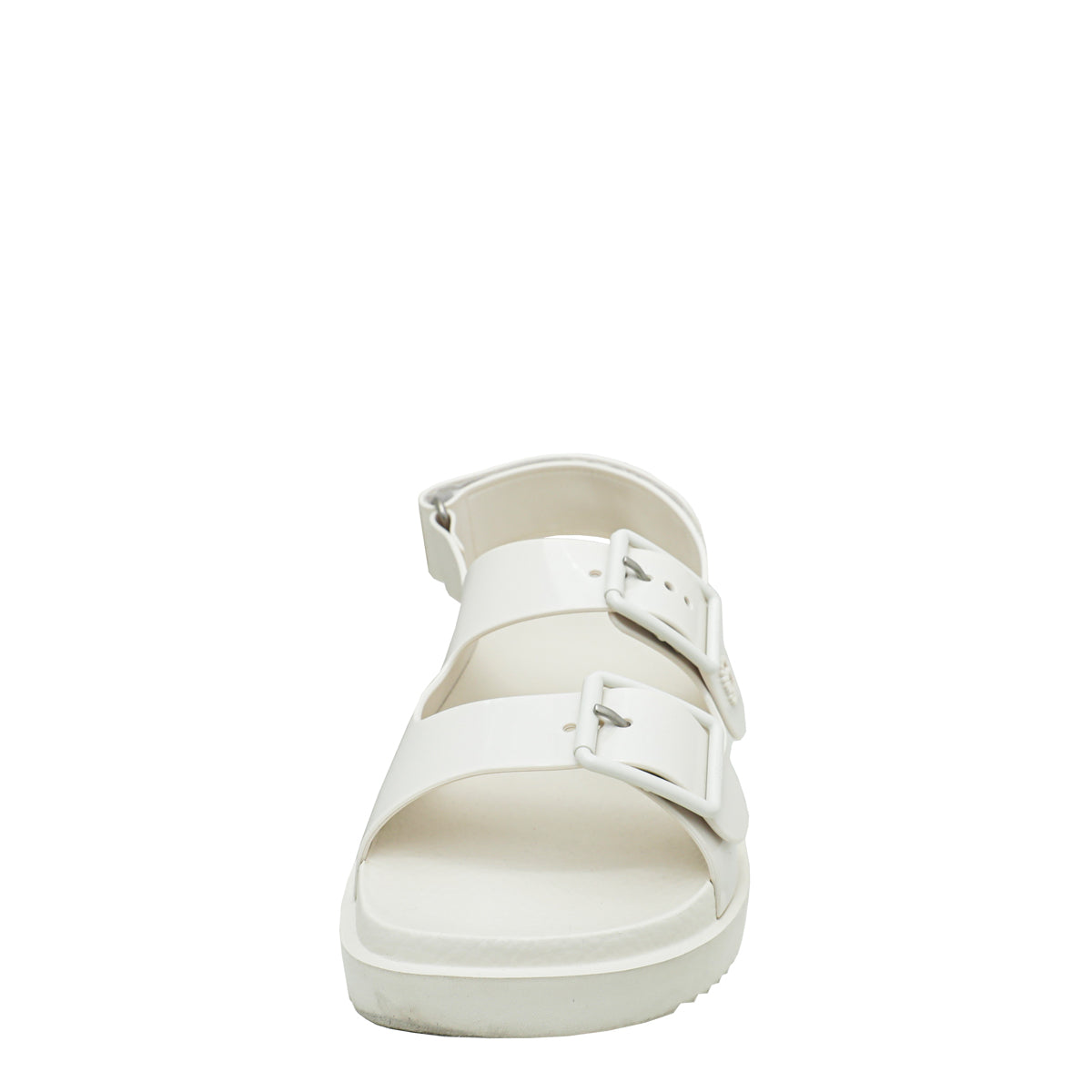 Gucci White Mini Double G Rubber Sandal 36 – THE CLOSET