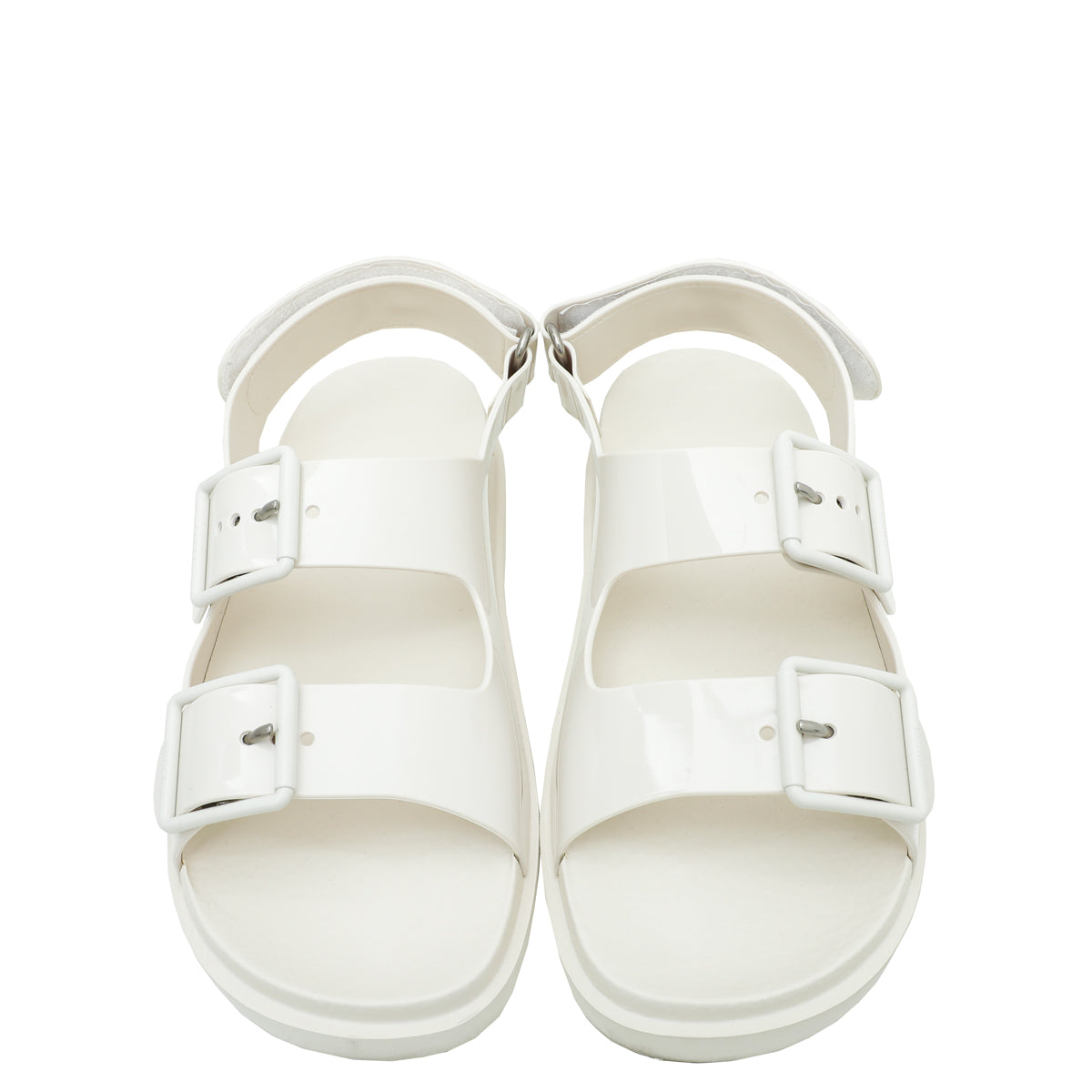 Gucci White Mini Double G Rubber Sandal 36