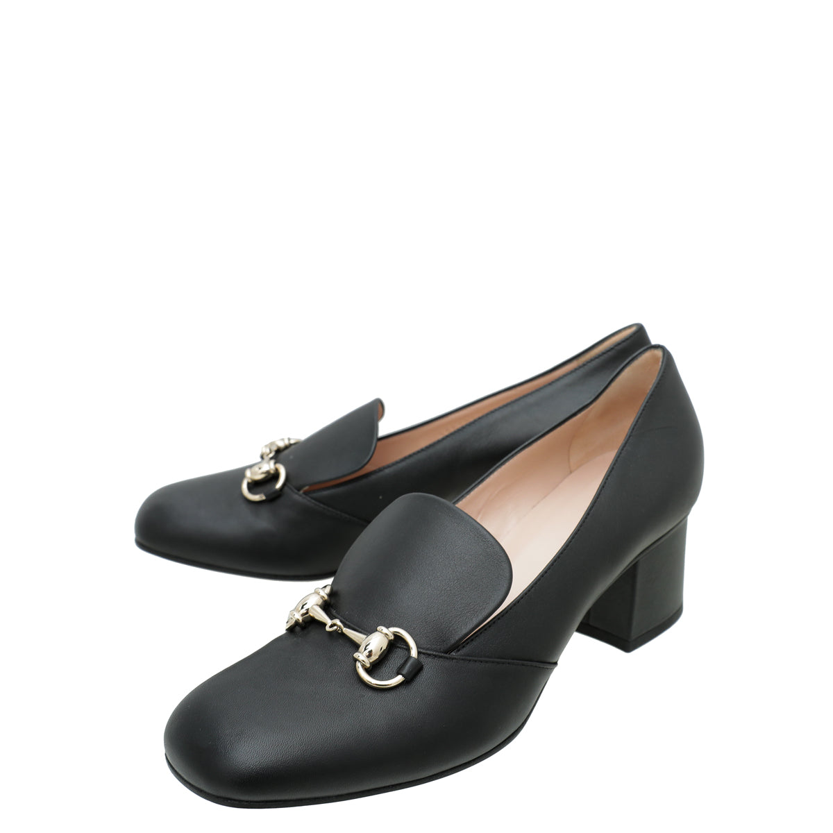 Gucci Black Horsebit Loafers Pump 39-Gucci-THE CLOSET