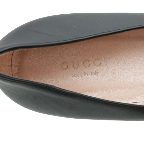 Gucci Black Horsebit Loafers Pump 39