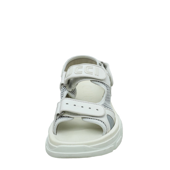 Gucci White Aguru Mesh Men's Sandal 8