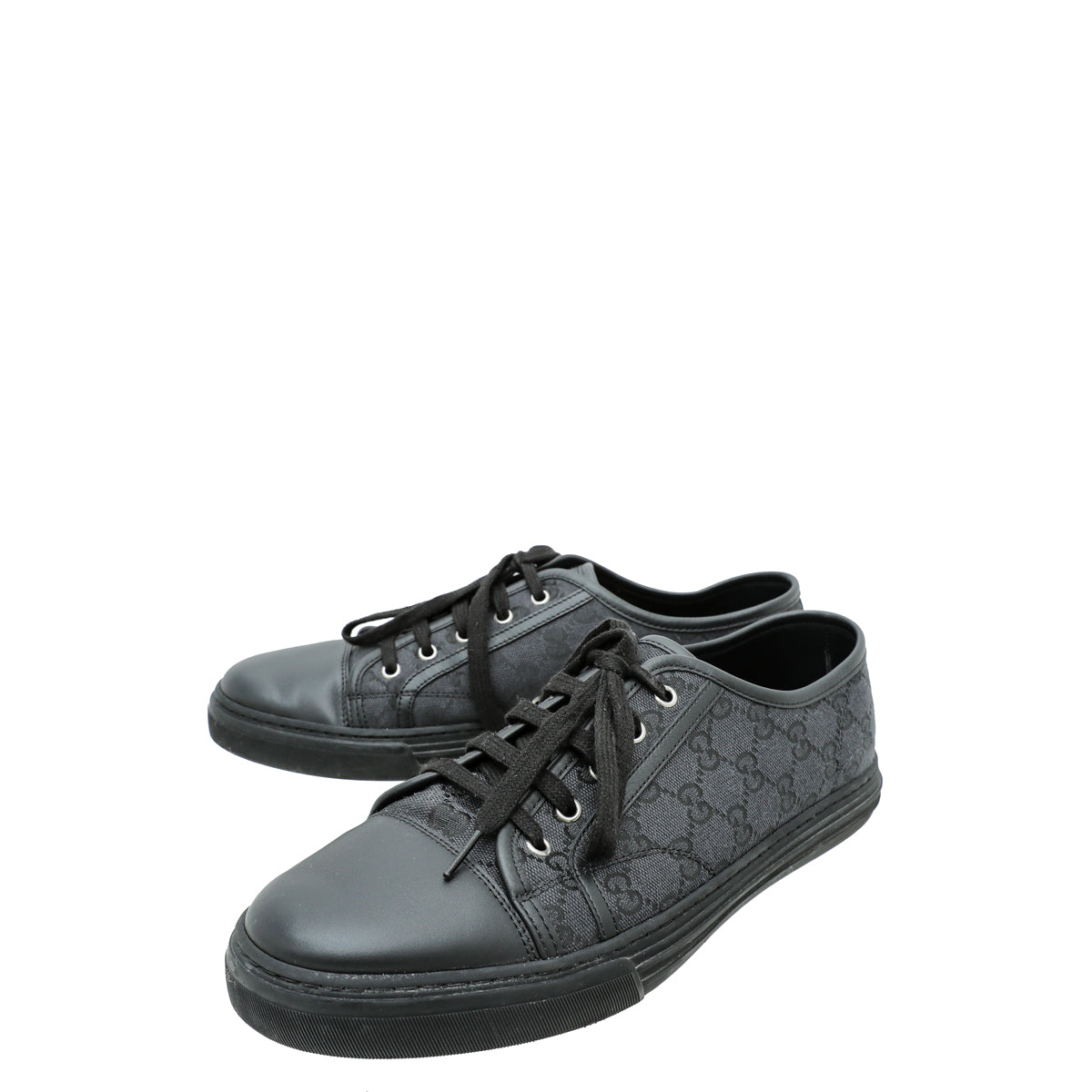 Black on black gucci sneakers Clearance