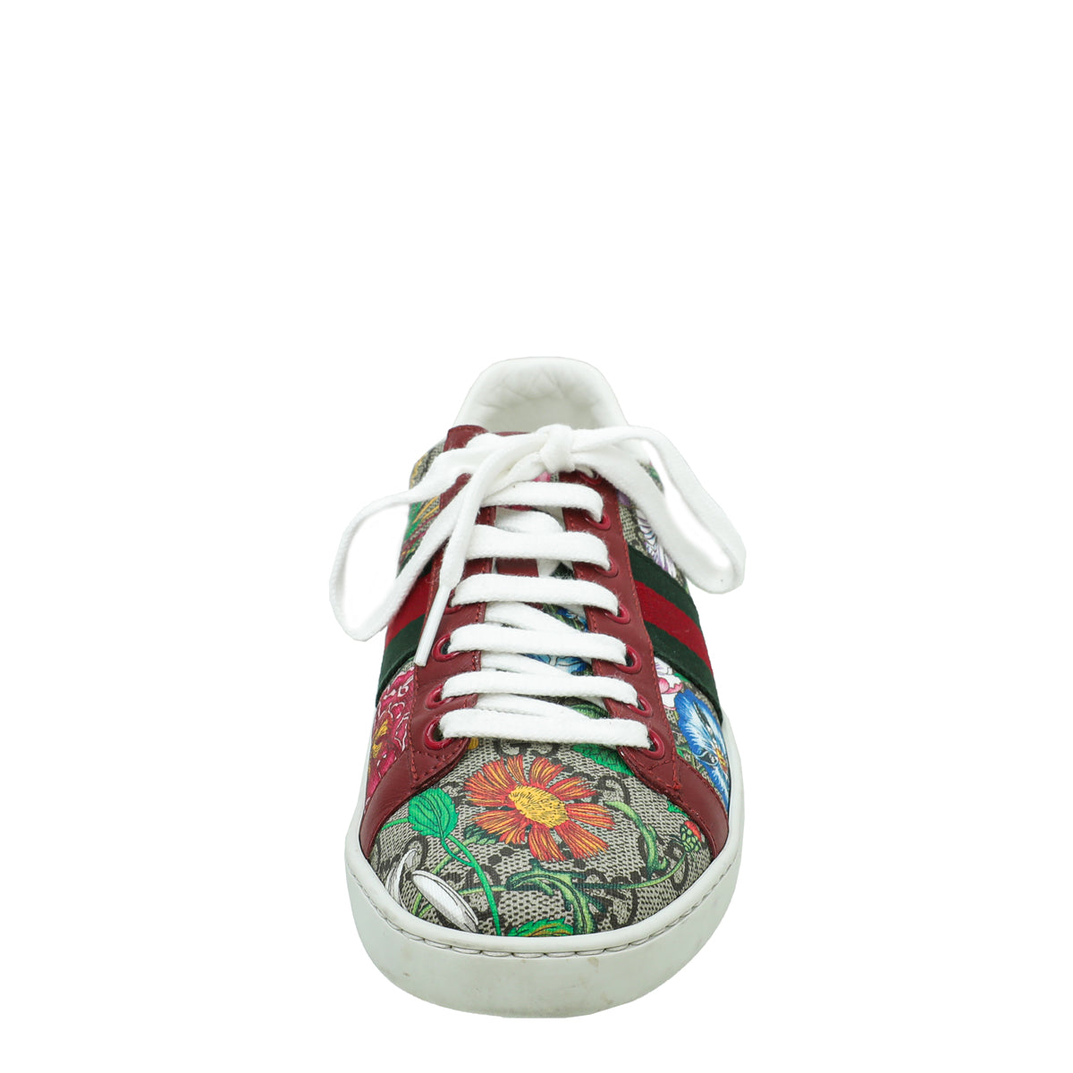Gucci Ebony Multicolor GG Supreme Floral Print Ace Sneaker 36.5-Gucci-THE CLOSET