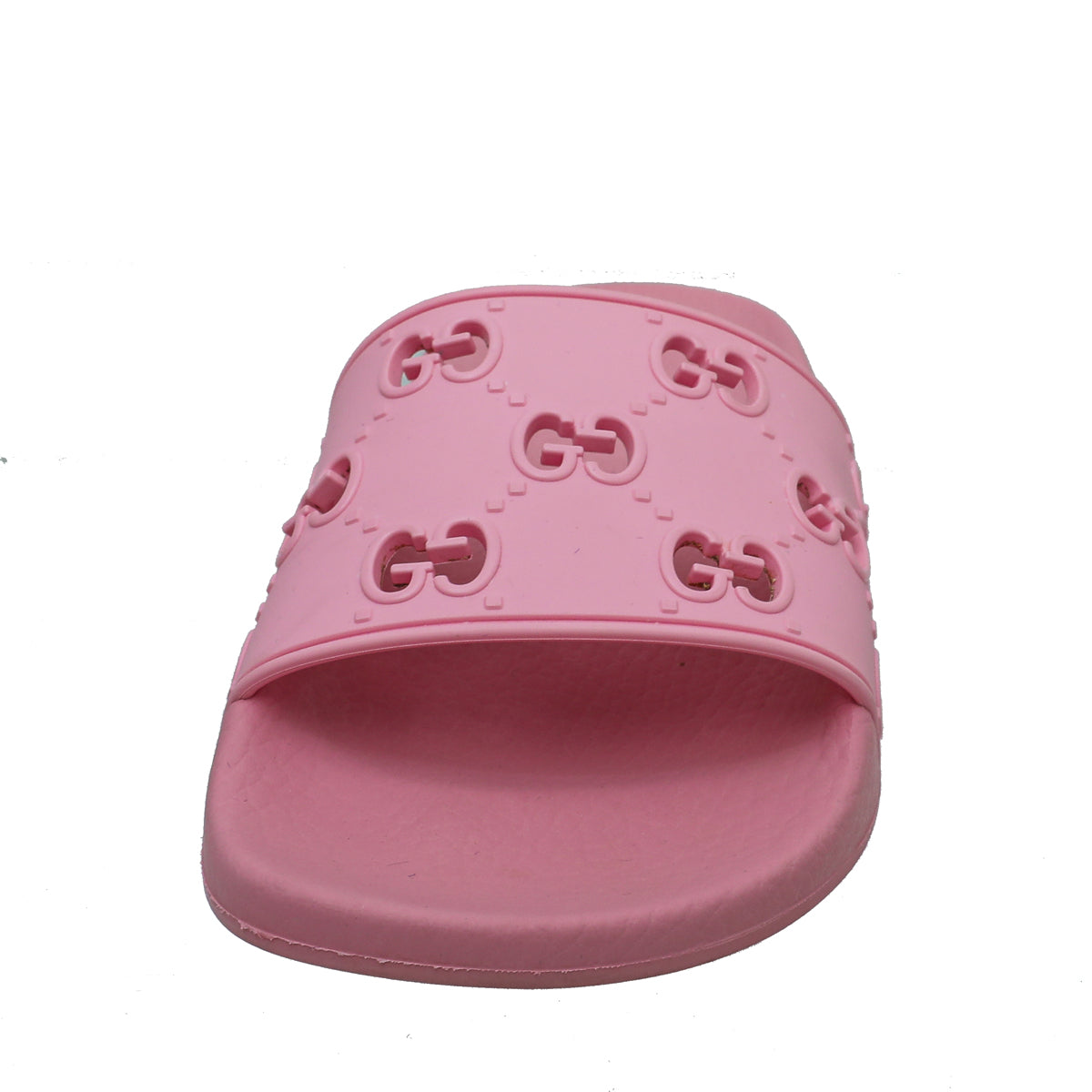 Gucci Pink GG Slide Rubber Sandal 38-Gucci-THE CLOSET