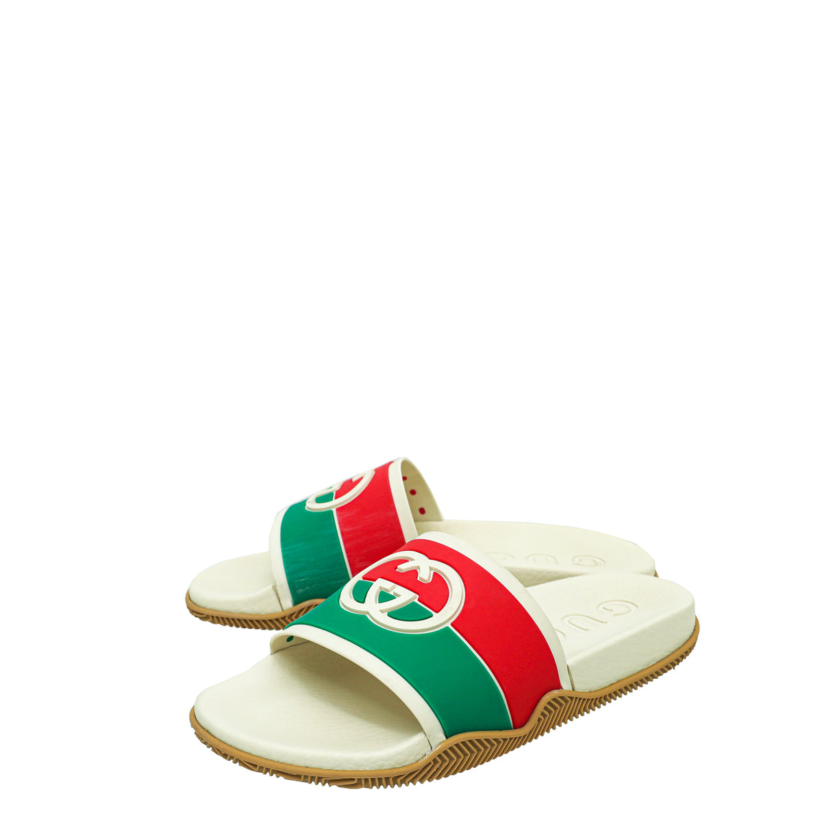 Gucci Tricolor Interlocking G Slide Sandal 37-Gucci-THE CLOSET
