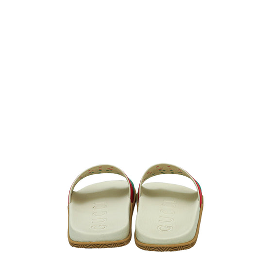 Gucci Tricolor Interlocking G Slide Sandal 37
