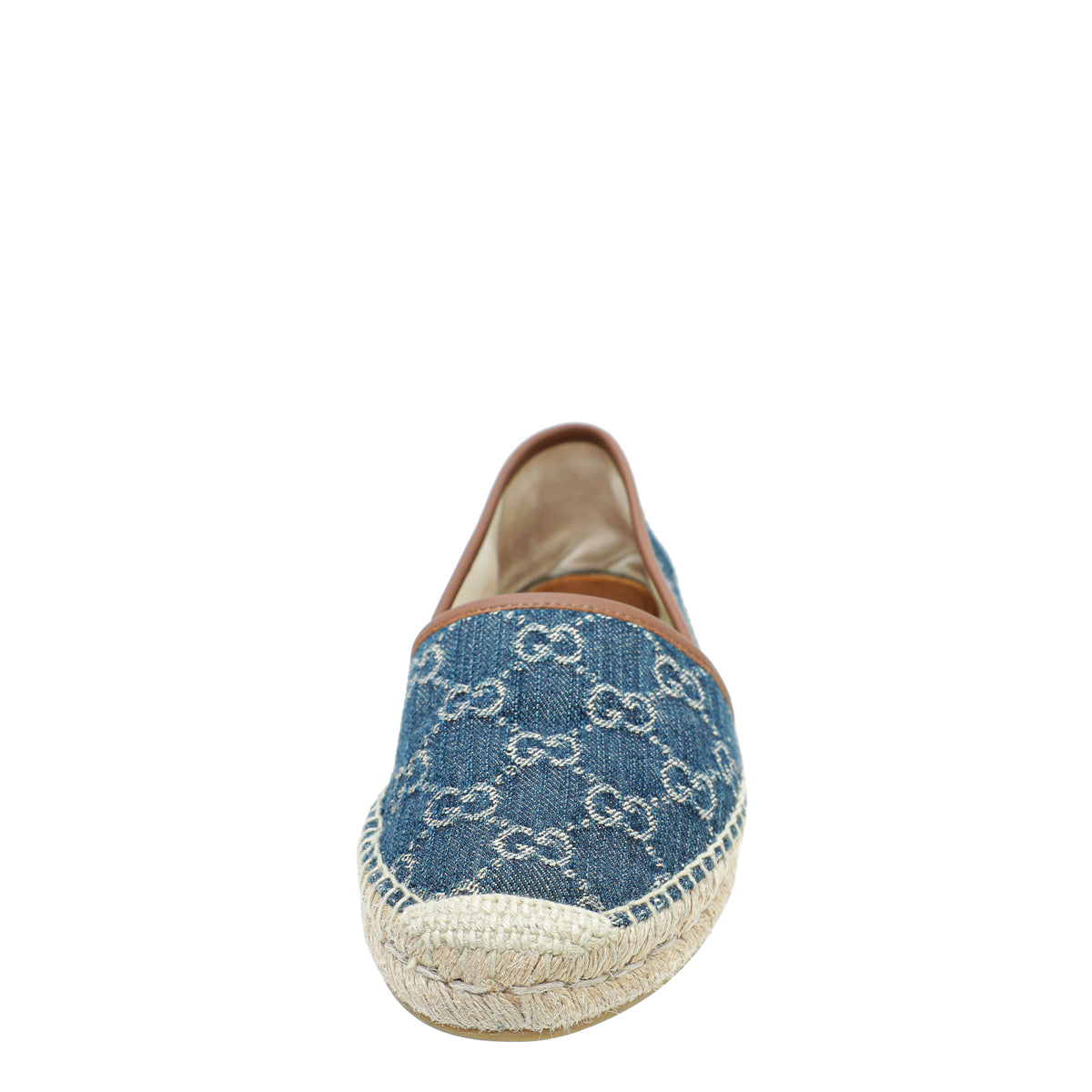 Gucci Navy Blue GG Denim Espadrille 37-Gucci-THE CLOSET