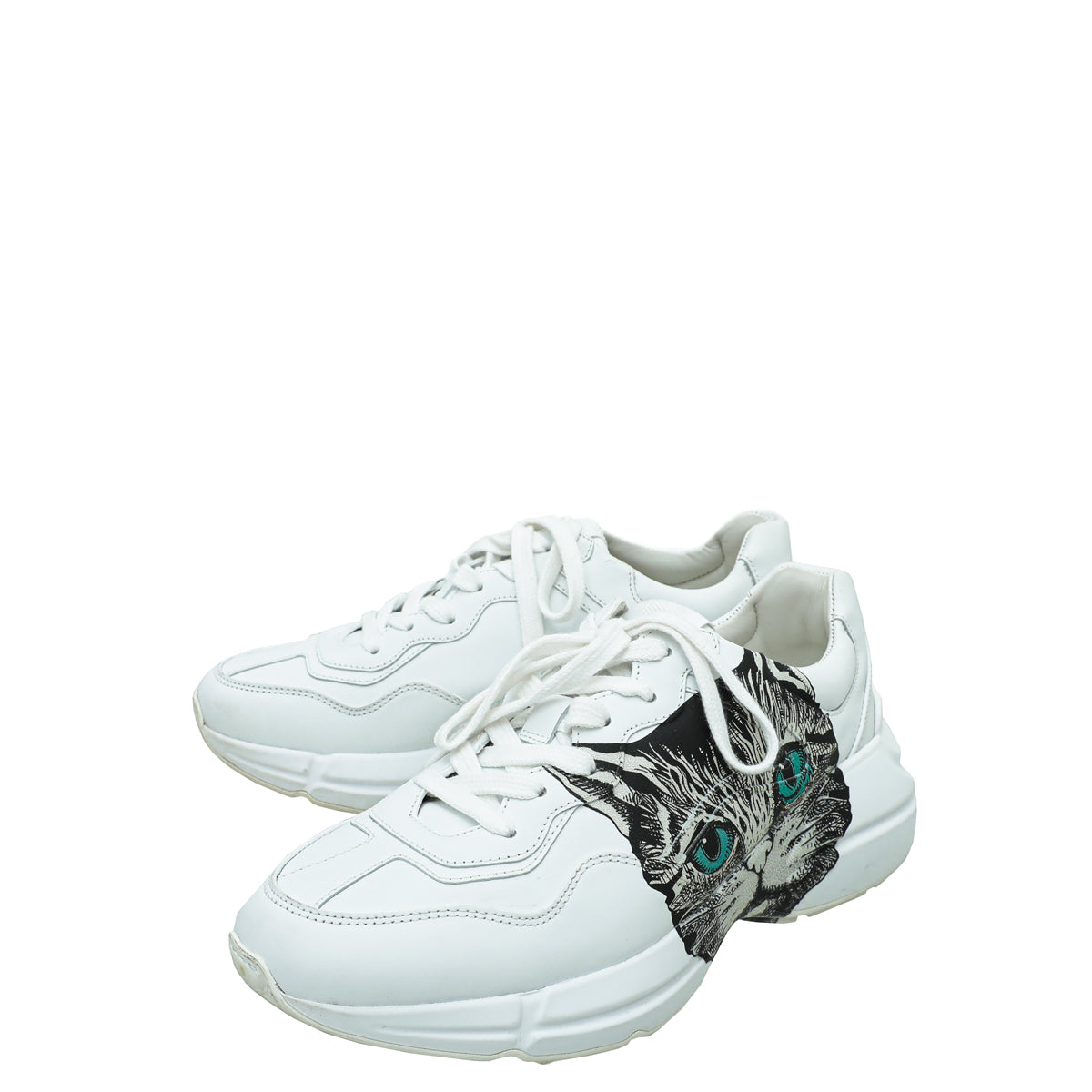 Gucci White Rhyton Mystic Cat Print Sneaker 37.5 – THE CLOSET