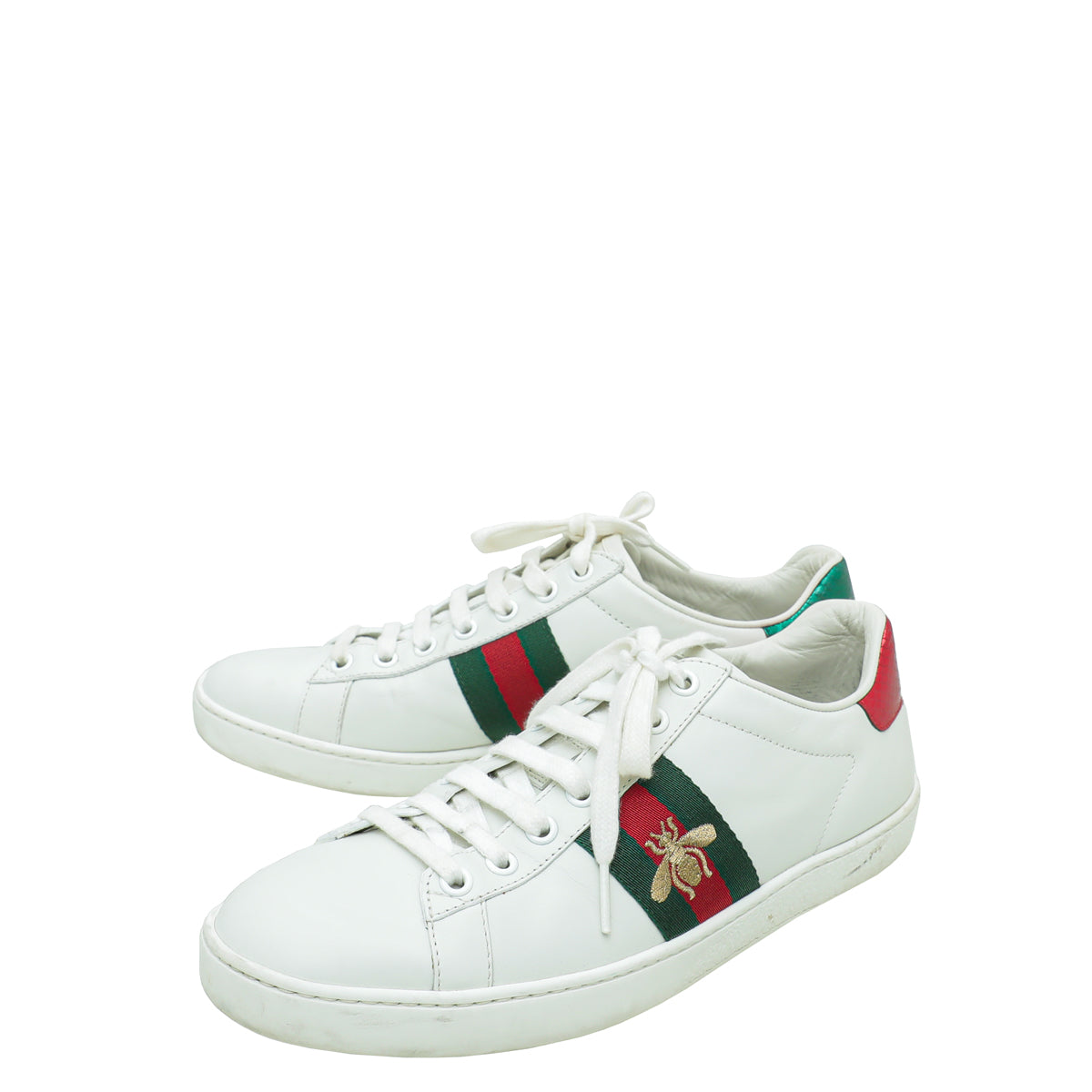 Gucci White Ace Sneakers 38-Gucci-THE CLOSET