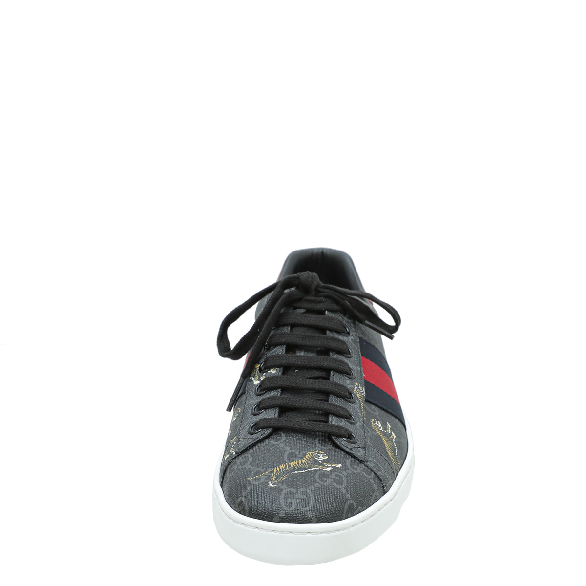 Gucci Black GG Supreme Ace Tigers Sneaker 8-Gucci-THE CLOSET