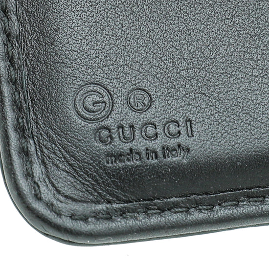 Gucci Black GG Microguccissima French Wallet