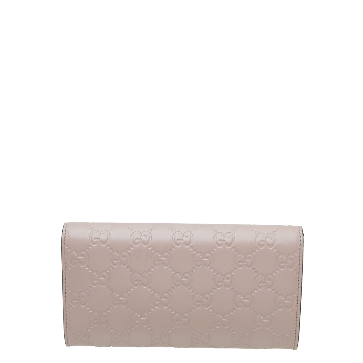 Gucci Baby Pink GG Guccissima Bow Continental Wallet-Gucci-THE CLOSET