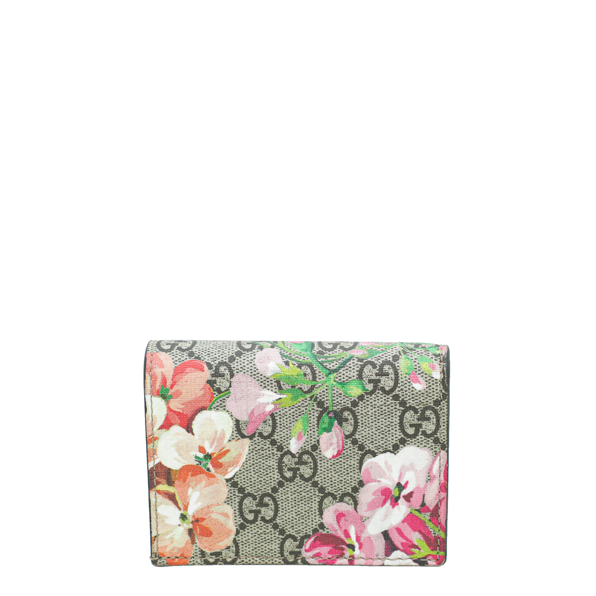 Gucci Bicolor GG Supreme Blooms Card Case Wallet