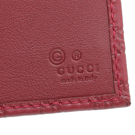 Gucci Red GG Microguccissima Continental Wallet