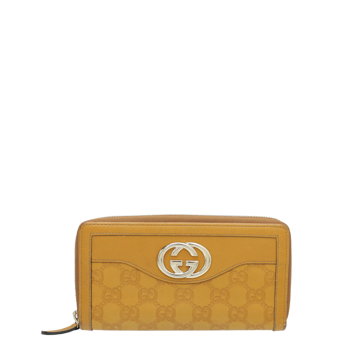 Gucci Mustard GG Guccissima Sukey Zip Around Wallet-Gucci-THE CLOSET
