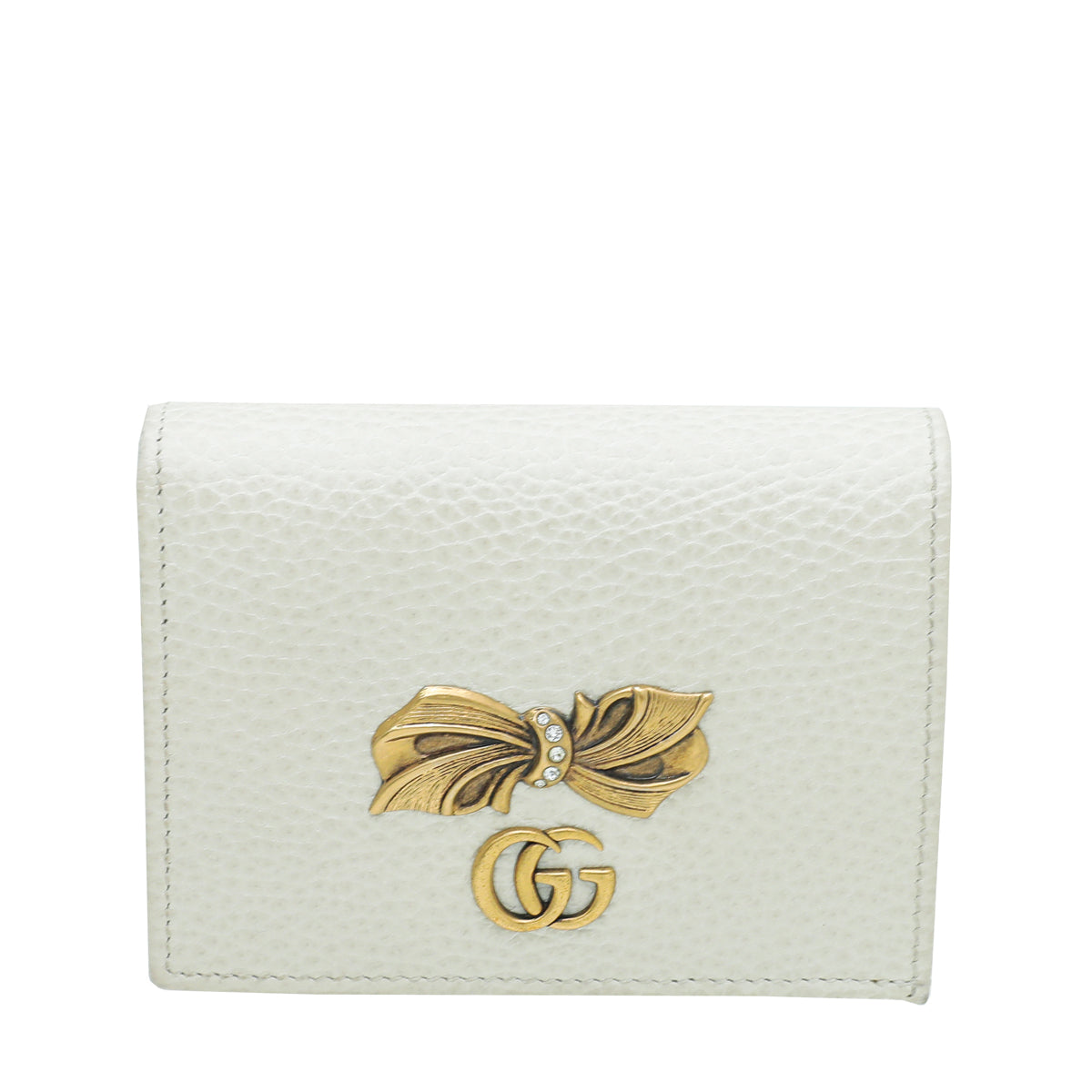 Gucci Off White GG Marmont Bow Card Case-Gucci-THE CLOSET