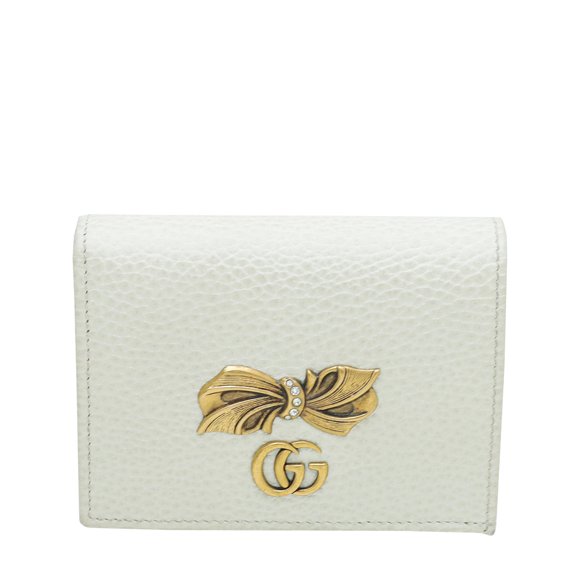Gucci Off White GG Marmont Bow Card Case