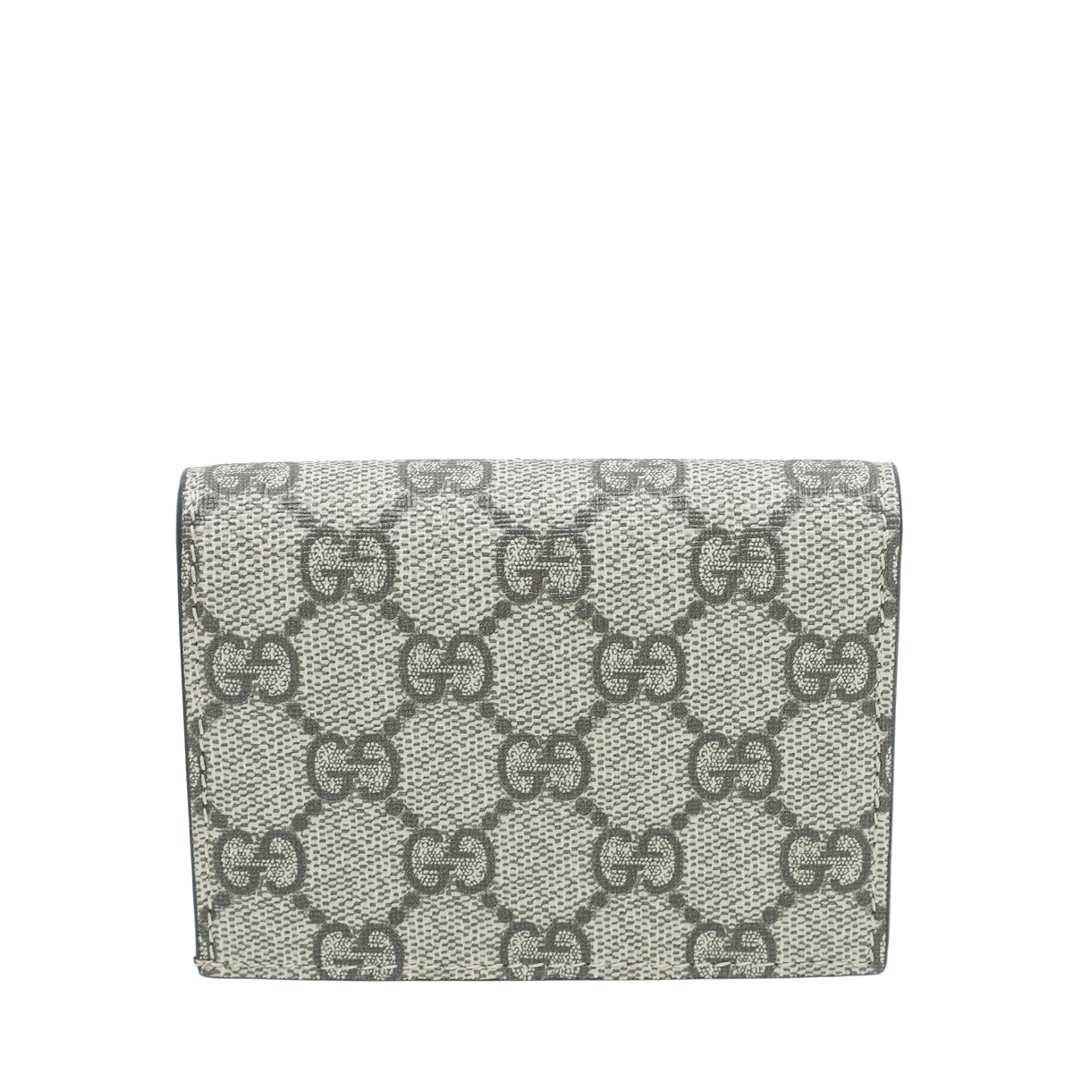 Gucci Ebony GG Supreme Bird Embroidered Card Case-Gucci-THE CLOSET