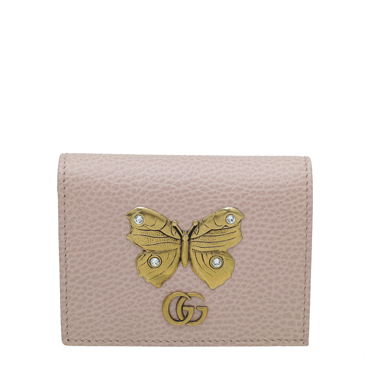 Gucci Pink GG Marmont Butterfly Card Case-Gucci-THE CLOSET