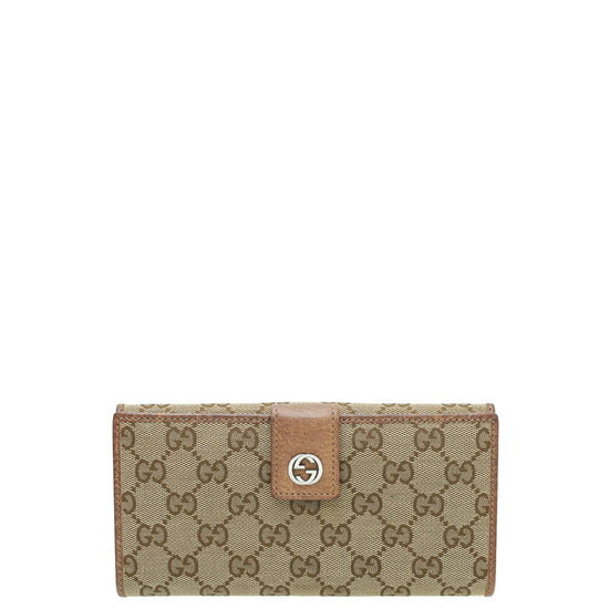 Gucci Bicolor GG Interlocking G Flap Wallet