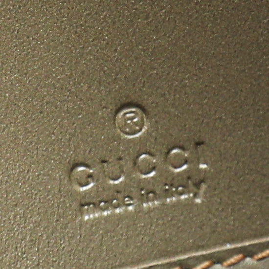 Gucci Champagne GG Guccissima Bow Continental Wallet