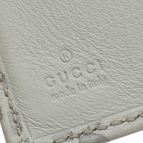 Gucci Cream Interlocking G Guccissima French Wallet