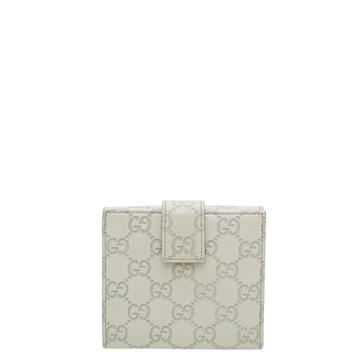 Gucci Cream Interlocking G Guccissima French Wallet-Gucci-THE CLOSET