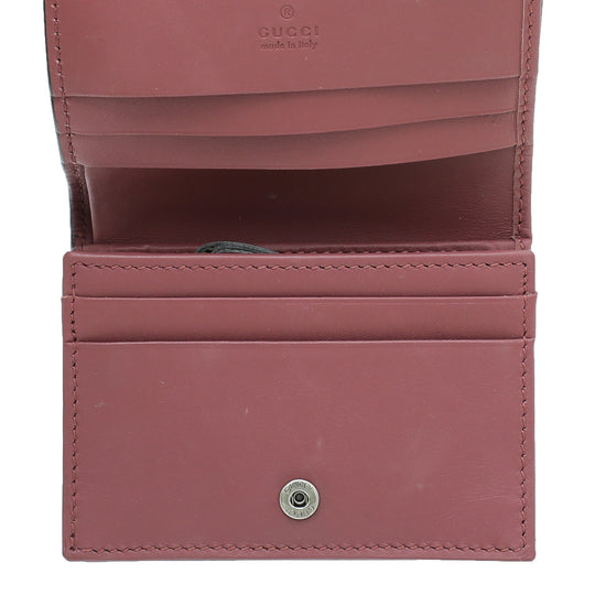 Gucci Bicolor GG Supreme Blooms Card Case Wallet